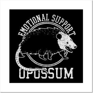 Vintage Emotional Support Opossum Posters and Art